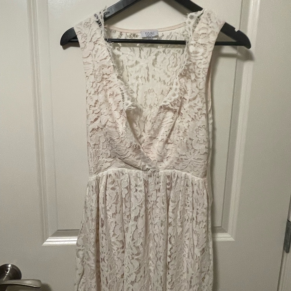 Tobi White Lace Dress